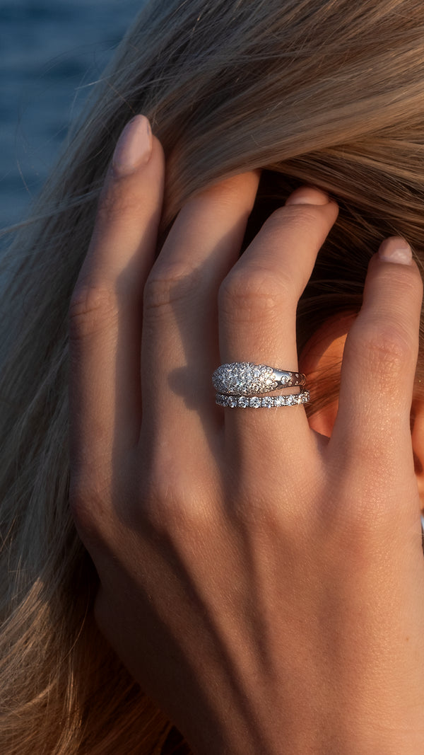 Hera Pavé Ring Sterling Silver