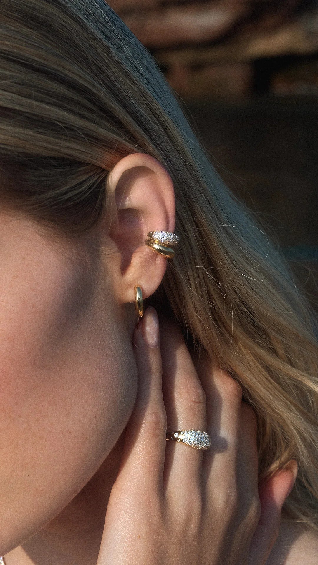 Haley Hoop Earrings Small Gold Vermeil