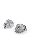 Ivy White Studs White Gold Plated