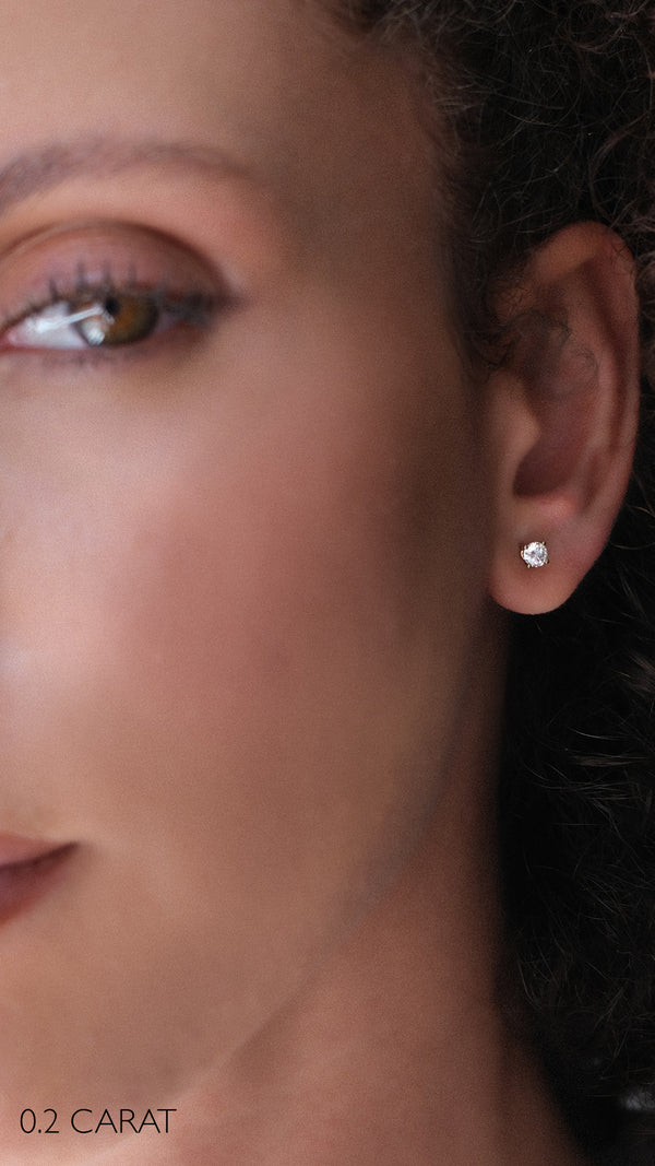 Irene Diamond Mini Single Stud 9K Yellow Gold