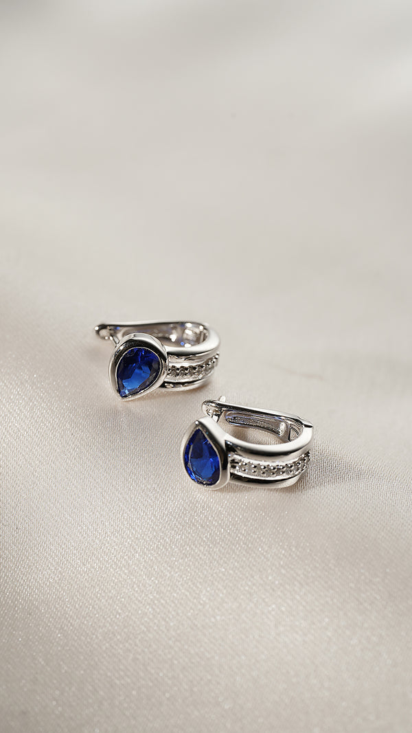 Jaia Sapphire Earrings Sterling Silver