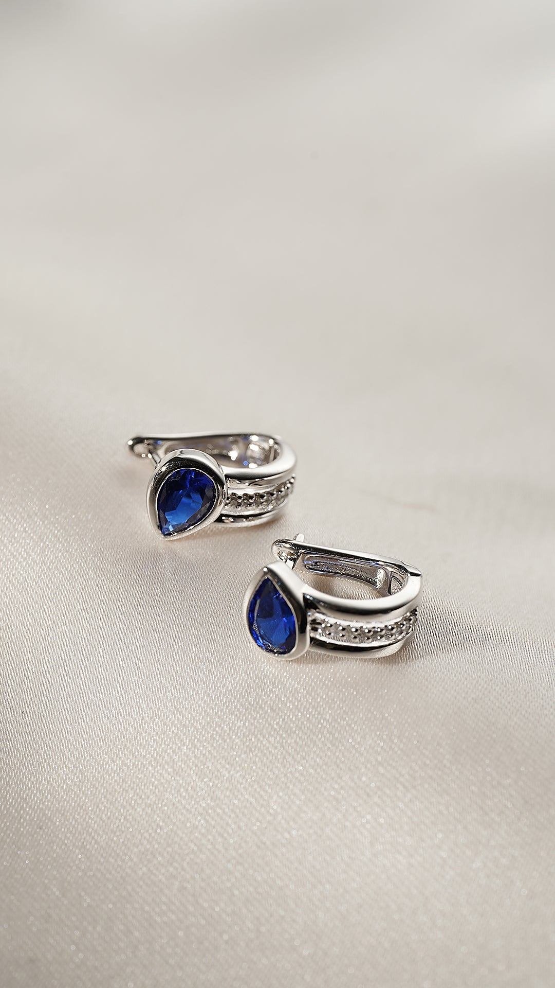 Jaia Sapphire Earrings Sterling Silver