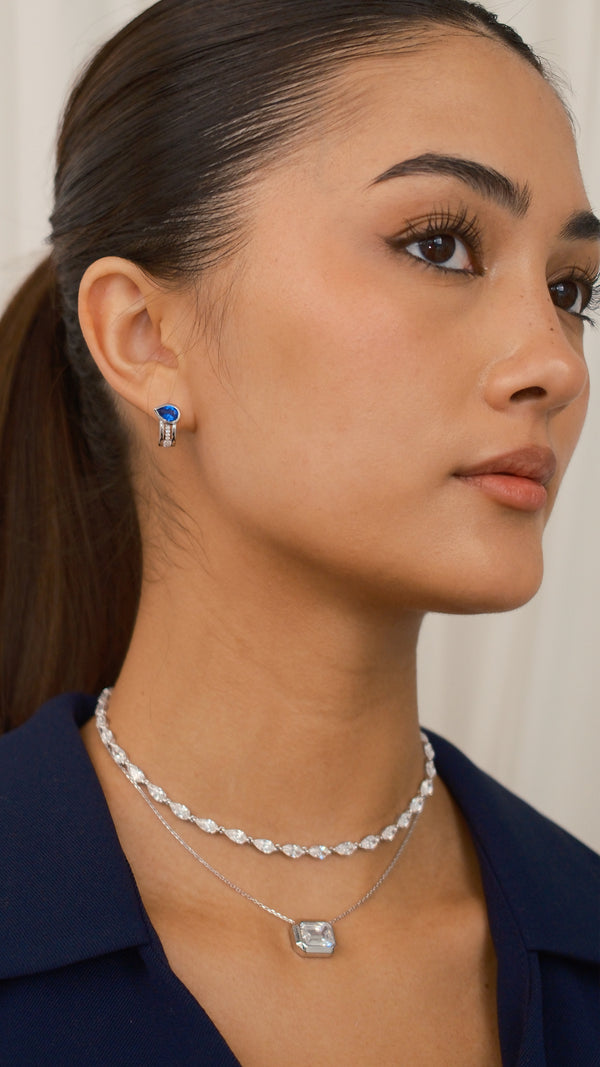 Jaia Earrings Sapphire Sterling Silver