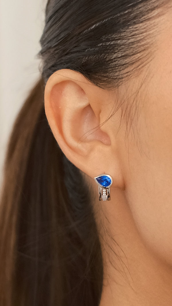 Jaia Earrings Sapphire Sterling Silver