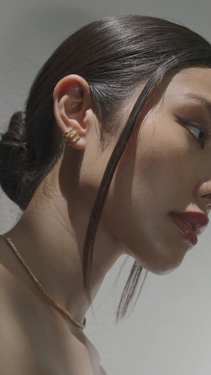 Jax Ear Cuffs Nude Gold Vermeil