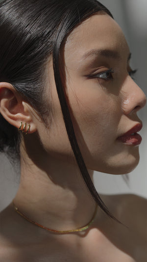 Jax Ear Cuffs Nude Gold Vermeil