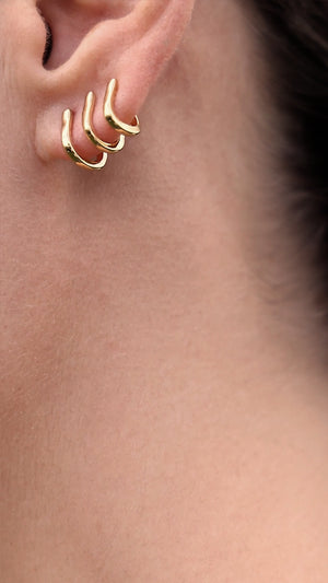 Jax Ear Cuffs Nude Gold Vermeil