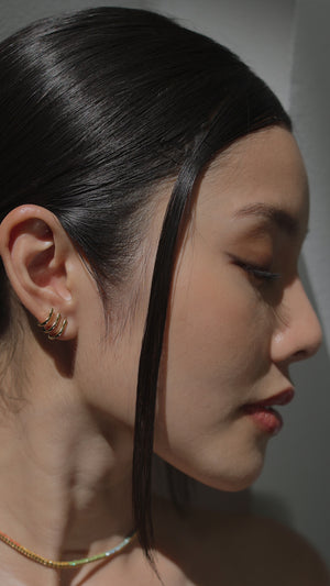 Jax Ear Cuffs Nude Gold Vermeil