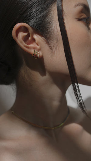 Jax Ear Cuffs Nude Gold Vermeil