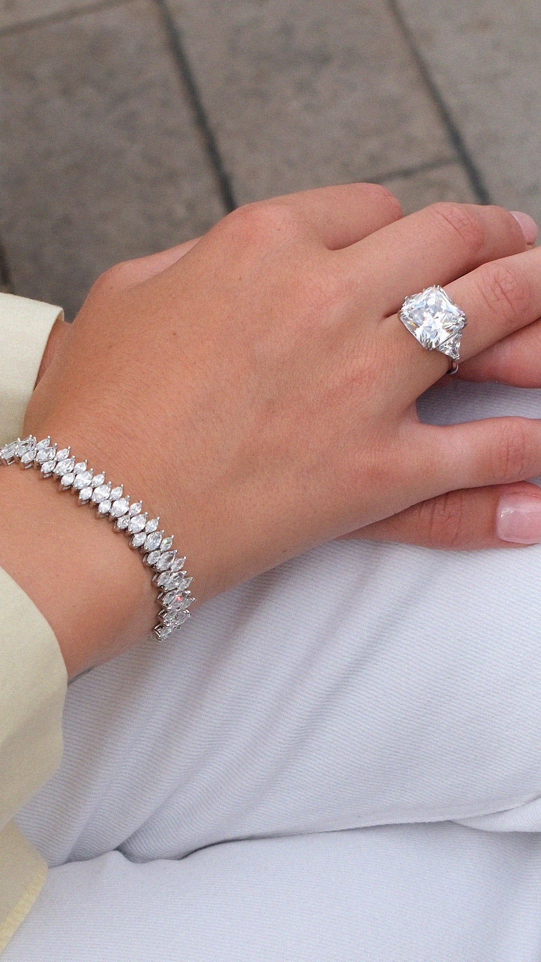Jessica Ring 9K White Gold