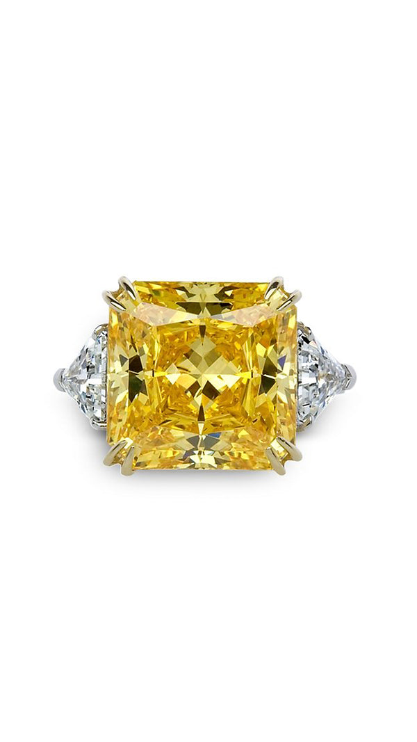 Jessica Yellow Ring 9K White Gold