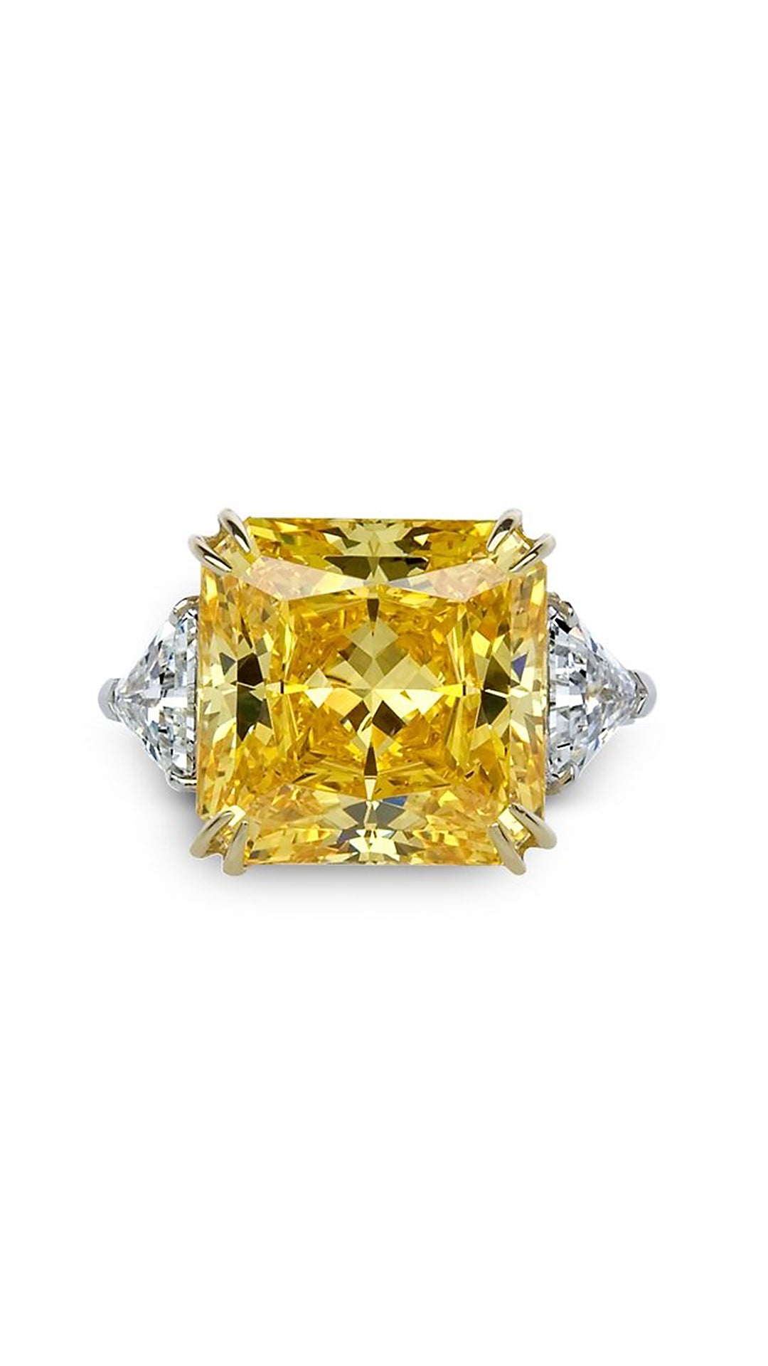 Jessica Yellow Ring 9K White Gold