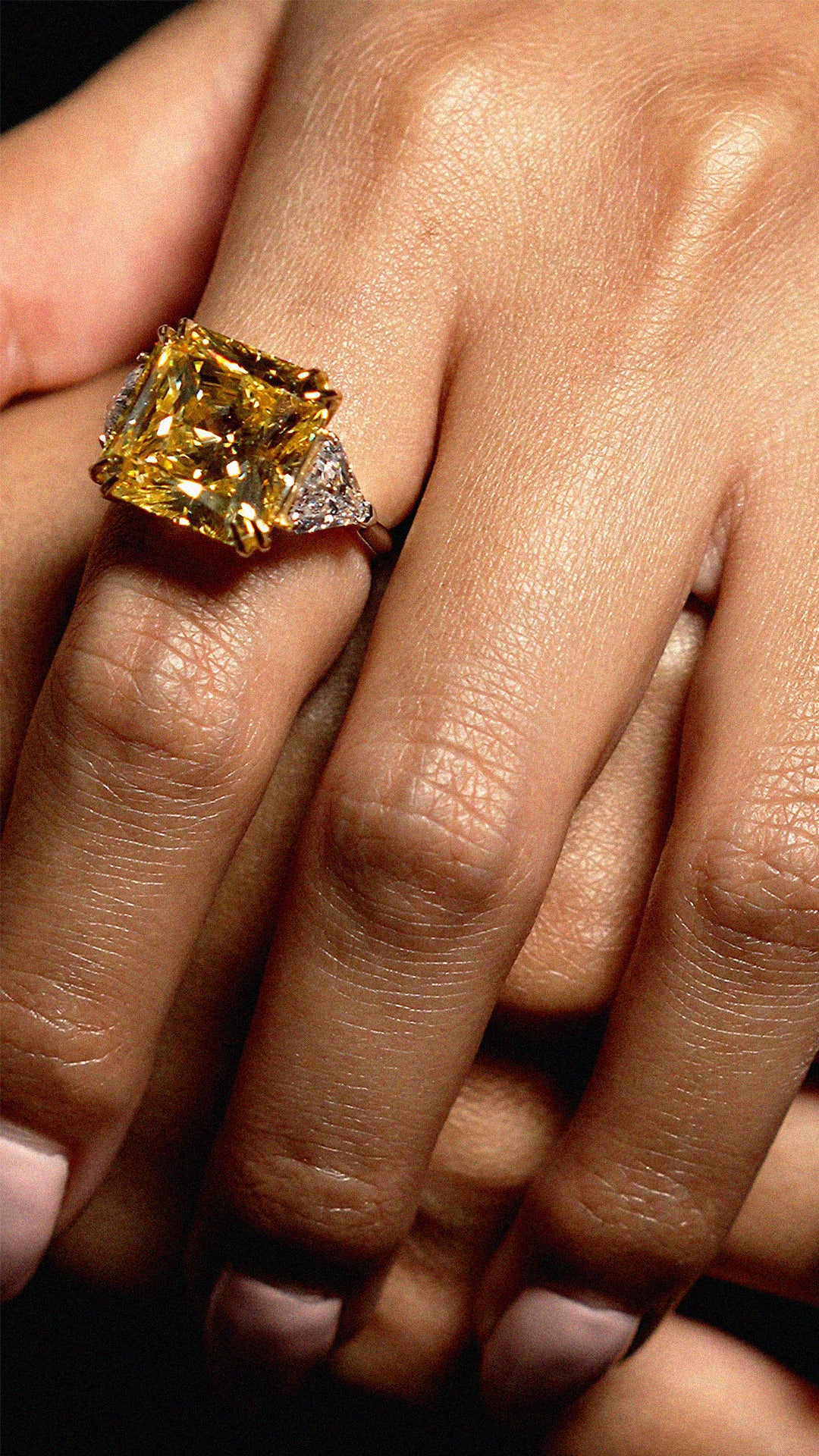 Jessica Yellow Ring 9K White Gold