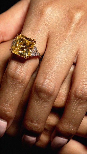 Jessica Yellow Ring 9K White Gold – CARAT* London UK