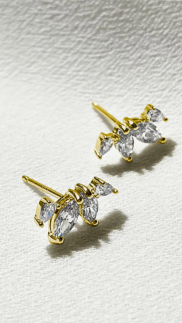 Kira Stud Earrings Gold Vermeil