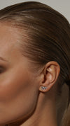 Kira Stud Earrings White Gold Plated