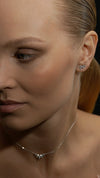 Kira Stud Earrings White Gold Plated
