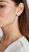 Marquise diamond style halo gold studs for women