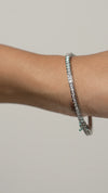 women’s tennis bracelet in sterling silver with a secure double clasp
