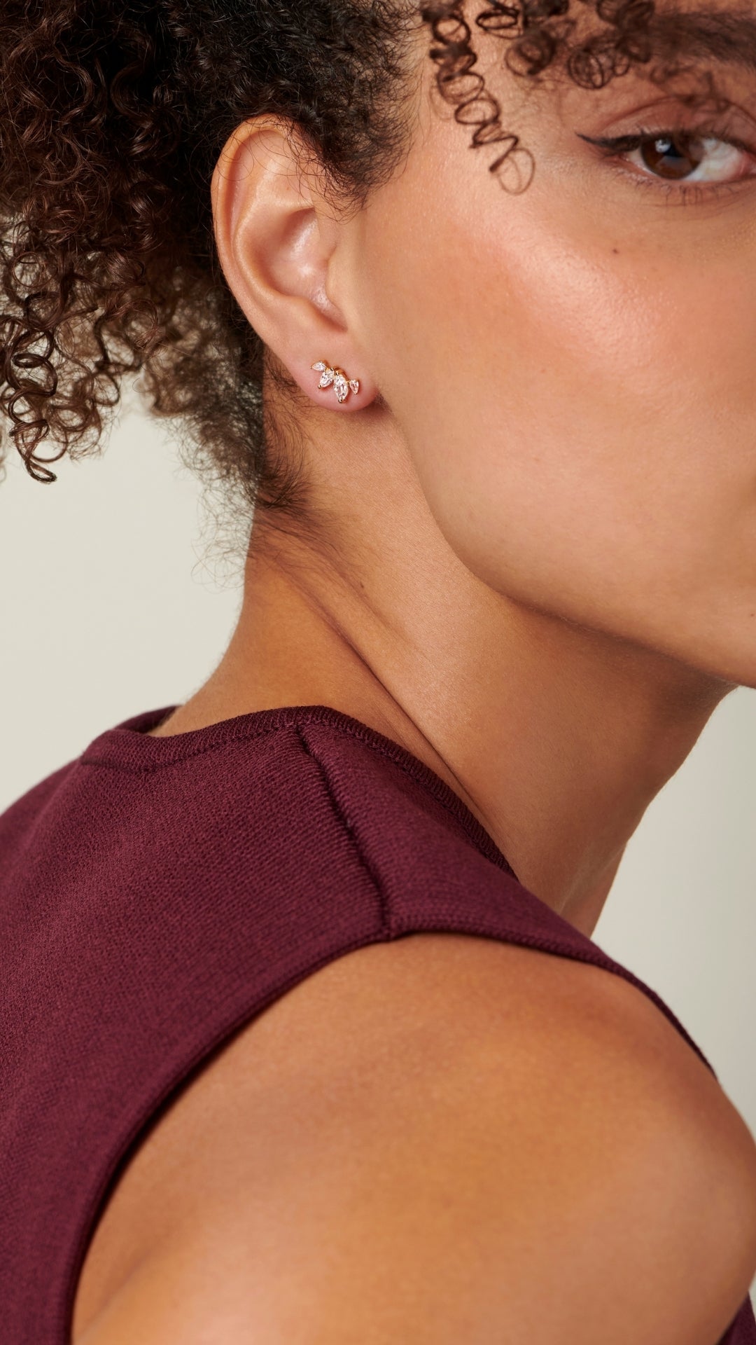 Kira Stud Earrings Gold Vermeil