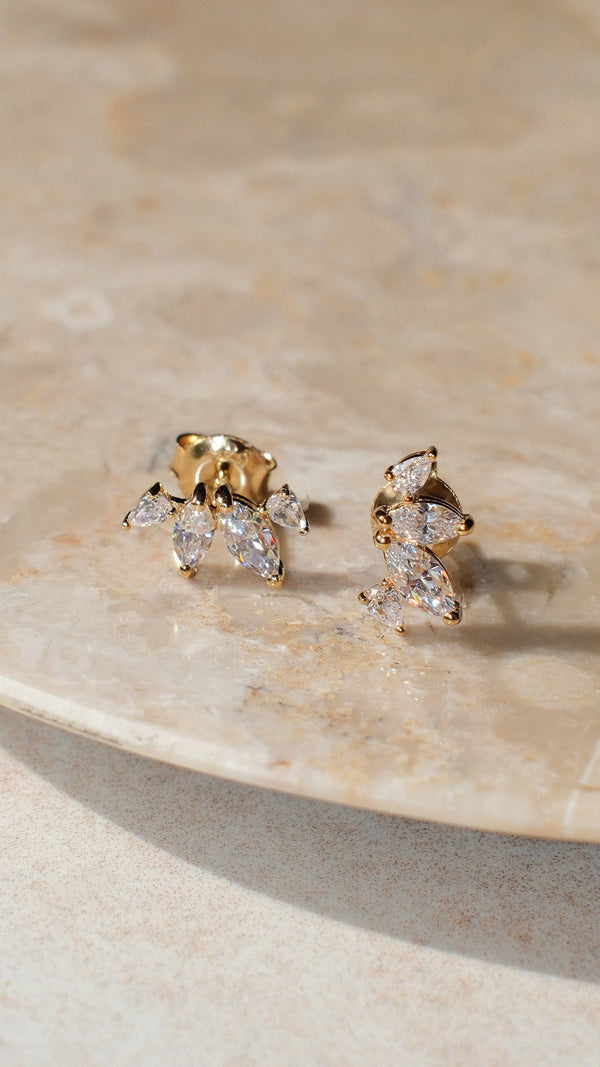 Kira Stud Earrings Gold Vermeil