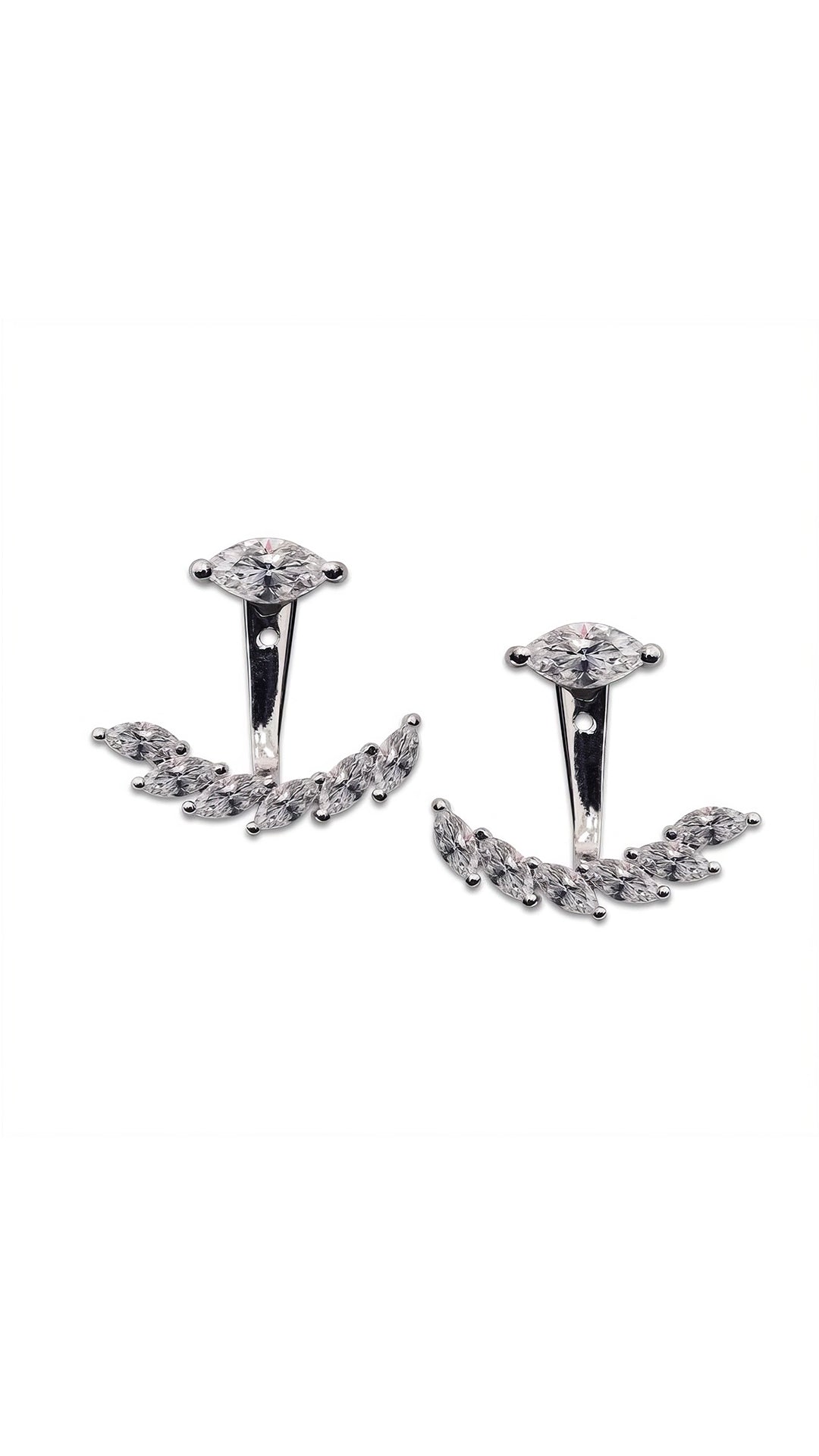 Lana Ear Jackets White Gold Plated