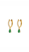 Leni Hoop Emerald Green 18K Gold Vermeil