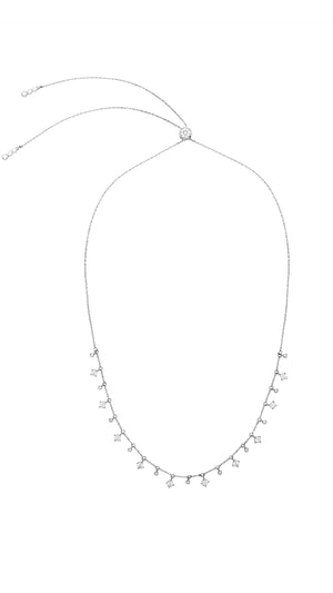Lisbet Necklace White Gold Plated
