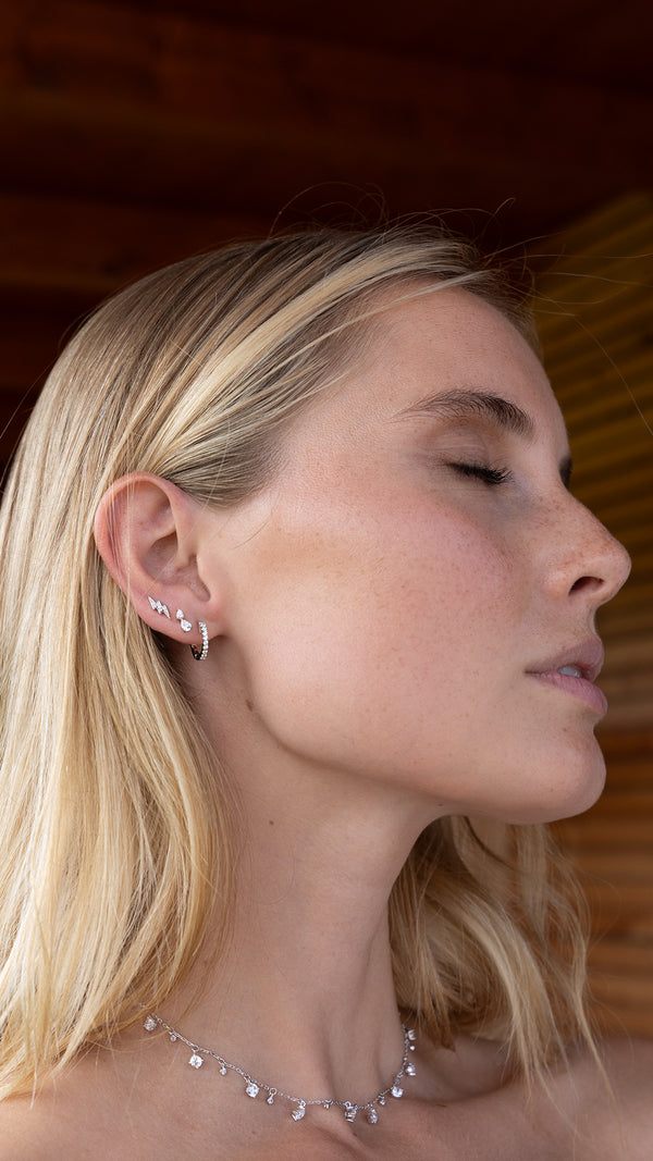 Zeta Stud Earrings Sterling Silver