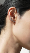 Livia Ear Climber White Gold Plated