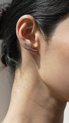 Livia Ear Climber White Gold Plated