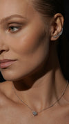 Livia Ear Climber White Gold Plated
