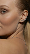 Livia Ear Climber White Gold Plated