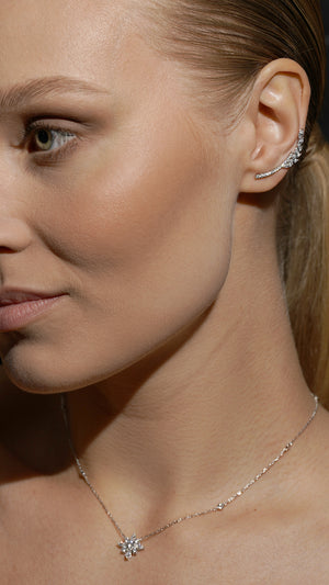 Camelia Necklace Silver