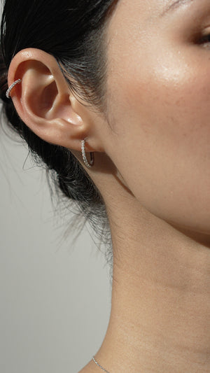 Baby Hoops White Gold Plated
