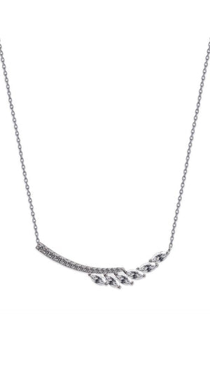 Laeta Necklace White Gold Plated