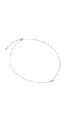 delicate sterling silver necklace for women featuring  marquise-cut stones.