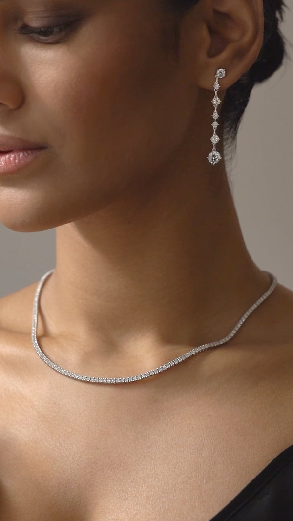 Lexi Tennis Necklace Sterling Silver