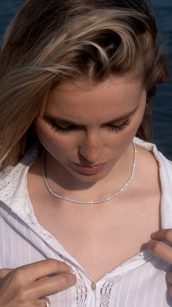 Lexi Tennis Necklace Sterling Silver