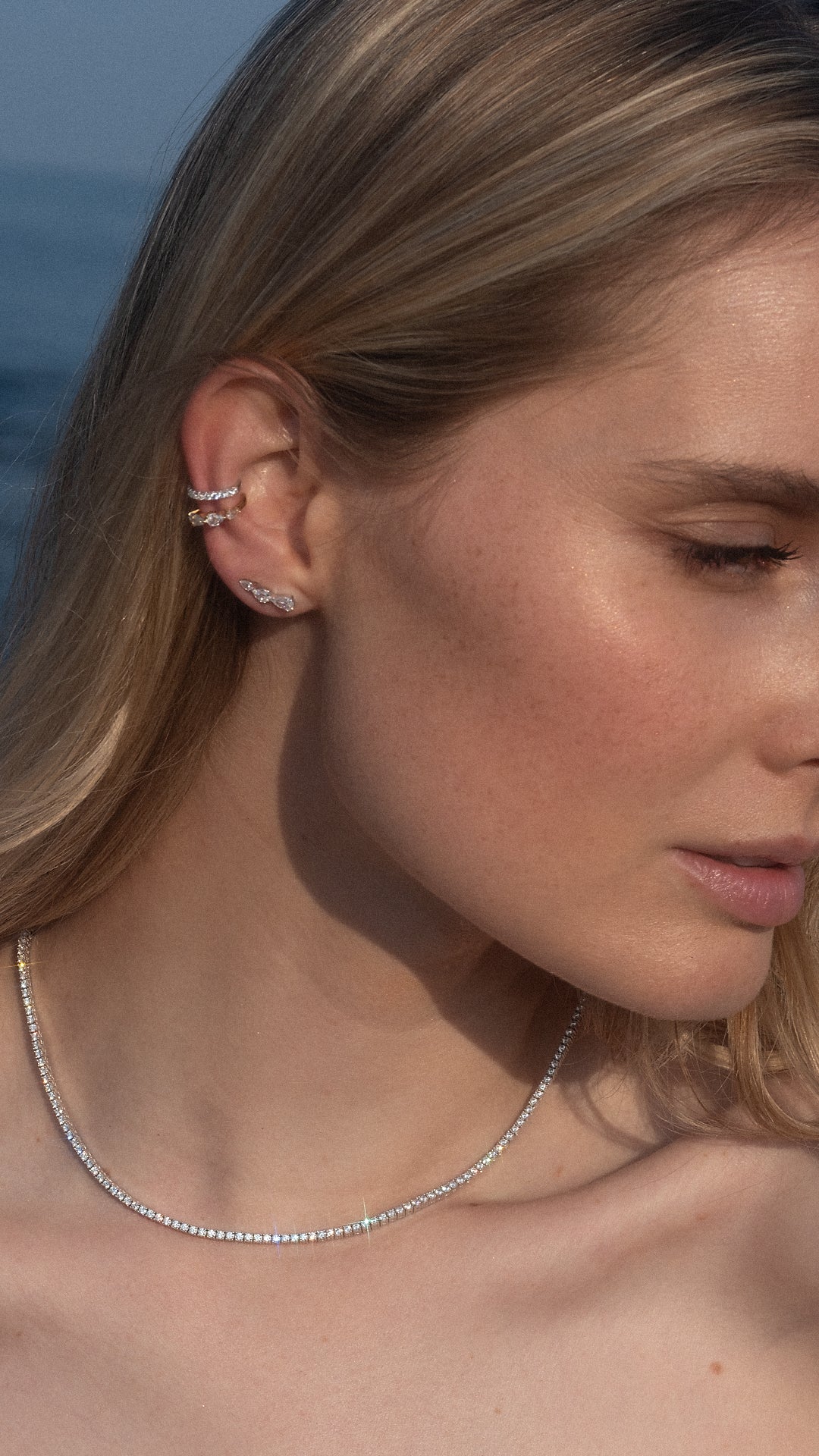Lexi Tennis Necklace Sterling Silver
