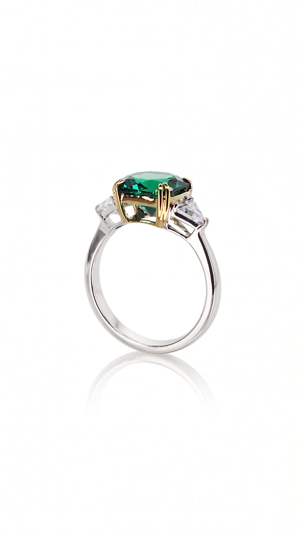 Leyton Ring Emerald Sterling Silver
