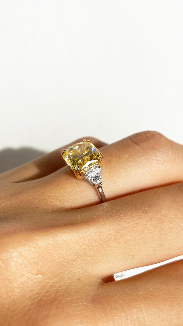 Leyton Ring Light Yellow Sterling Silver