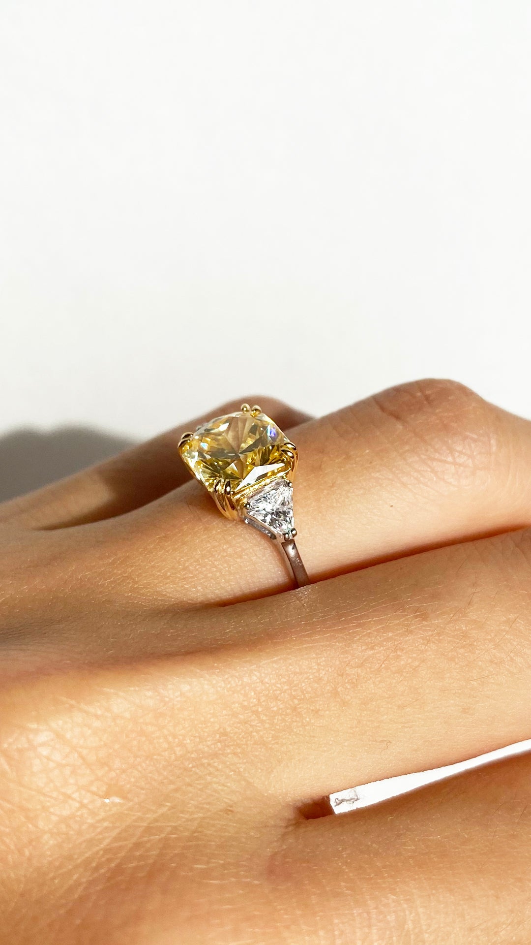 Leyton Ring Light Yellow Sterling Silver