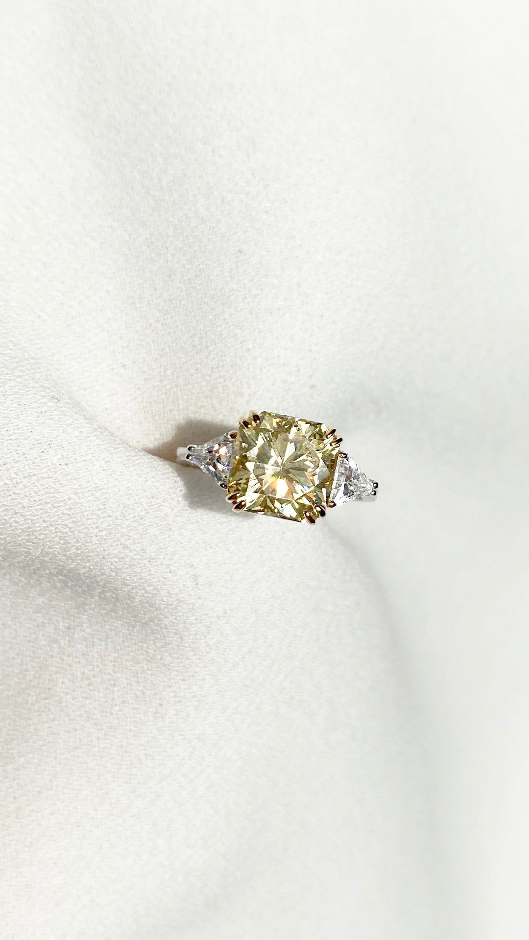 Leyton Ring Light Yellow Sterling Silver