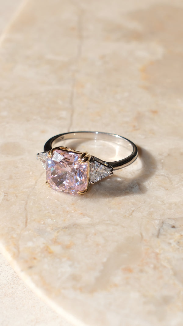 Leyton Ring Fancy Pink Sterling Silver