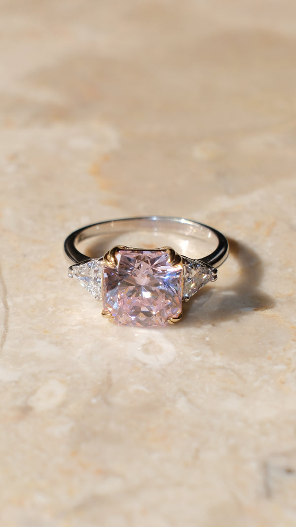 Leyton Ring Fancy Pink Sterling Silver