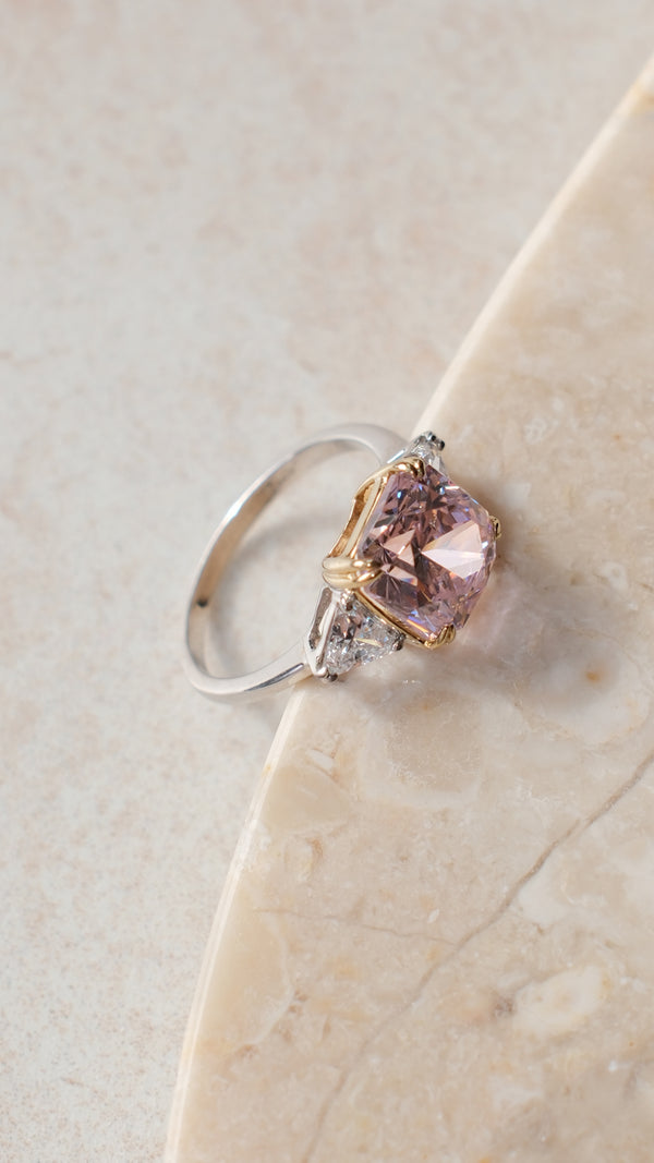 Leyton Ring Fancy Pink Sterling Silver
