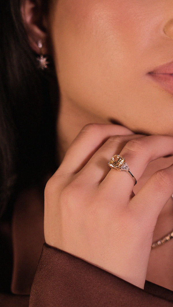 Leyton Ring Light Yellow Sterling Silver