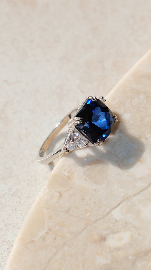 Leyton Ring Sapphire Sterling Silver