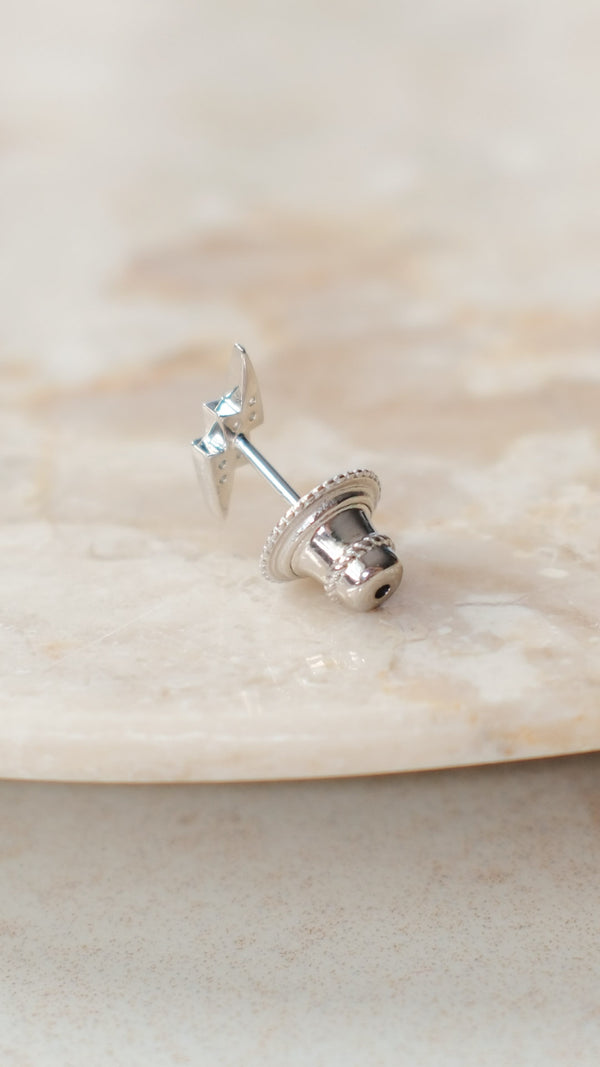 Lightning Stud Earring Sterling Silver